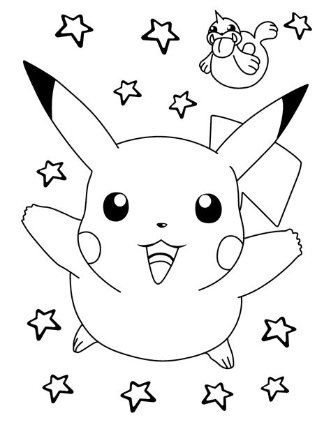 free printable coloring pages pikachu|Free Pikachu Coloring Pages to Print on A4 